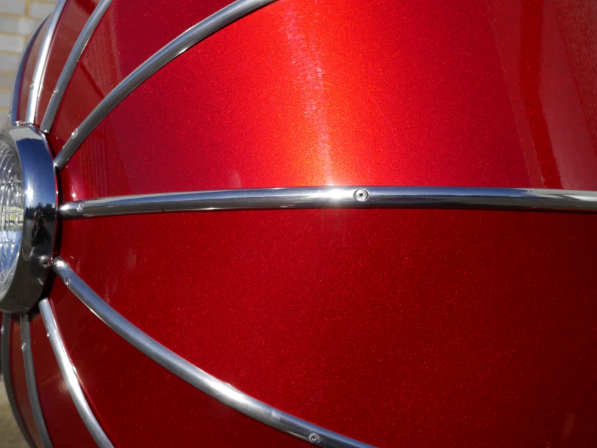 The Saturn is painted in metallic "candy"
