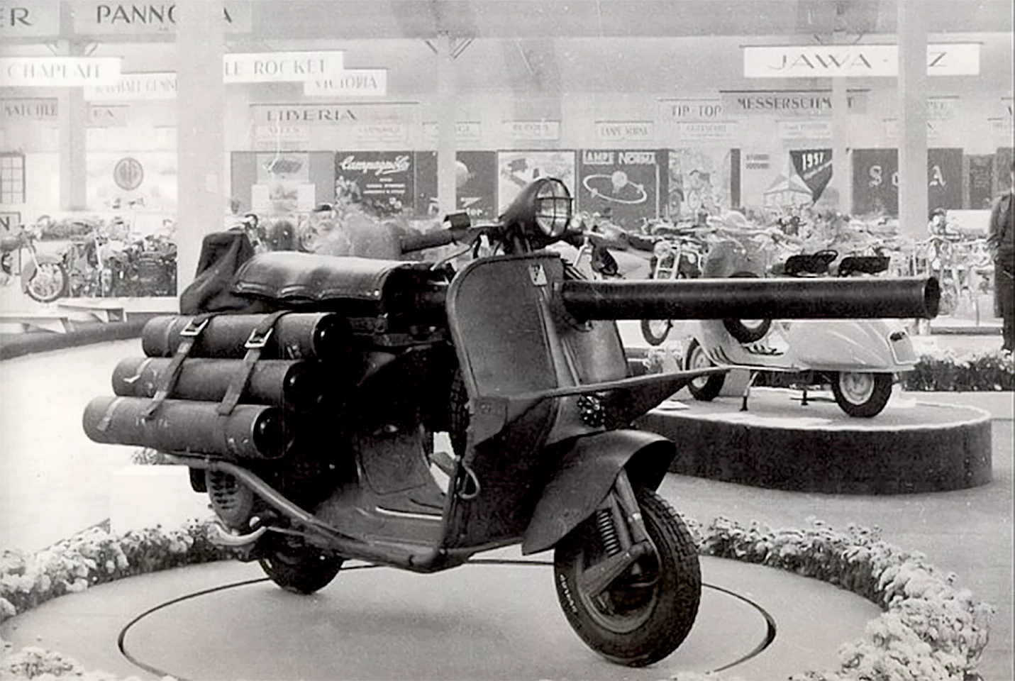 Pictured during its debut public outing at the 1955 Milan Motor Show, the TAP went into production almost immediately after the show.