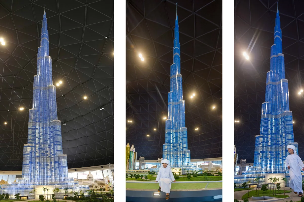 The 56-foot tall Lego Burj Khalifa was constructed using 439,000 pieces, taking a total of 5,000 hours