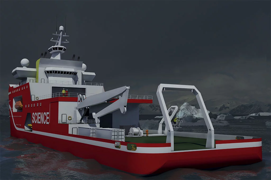 The new ship will be able to deploy robot submarines