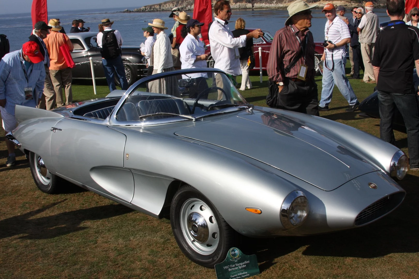 1957 Fiat with top down at Pebble Beach