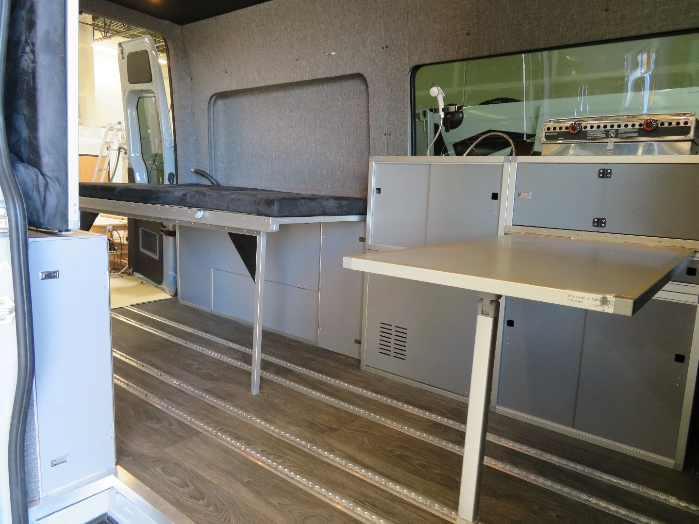Inside the TouRig Terracamper Sprinter