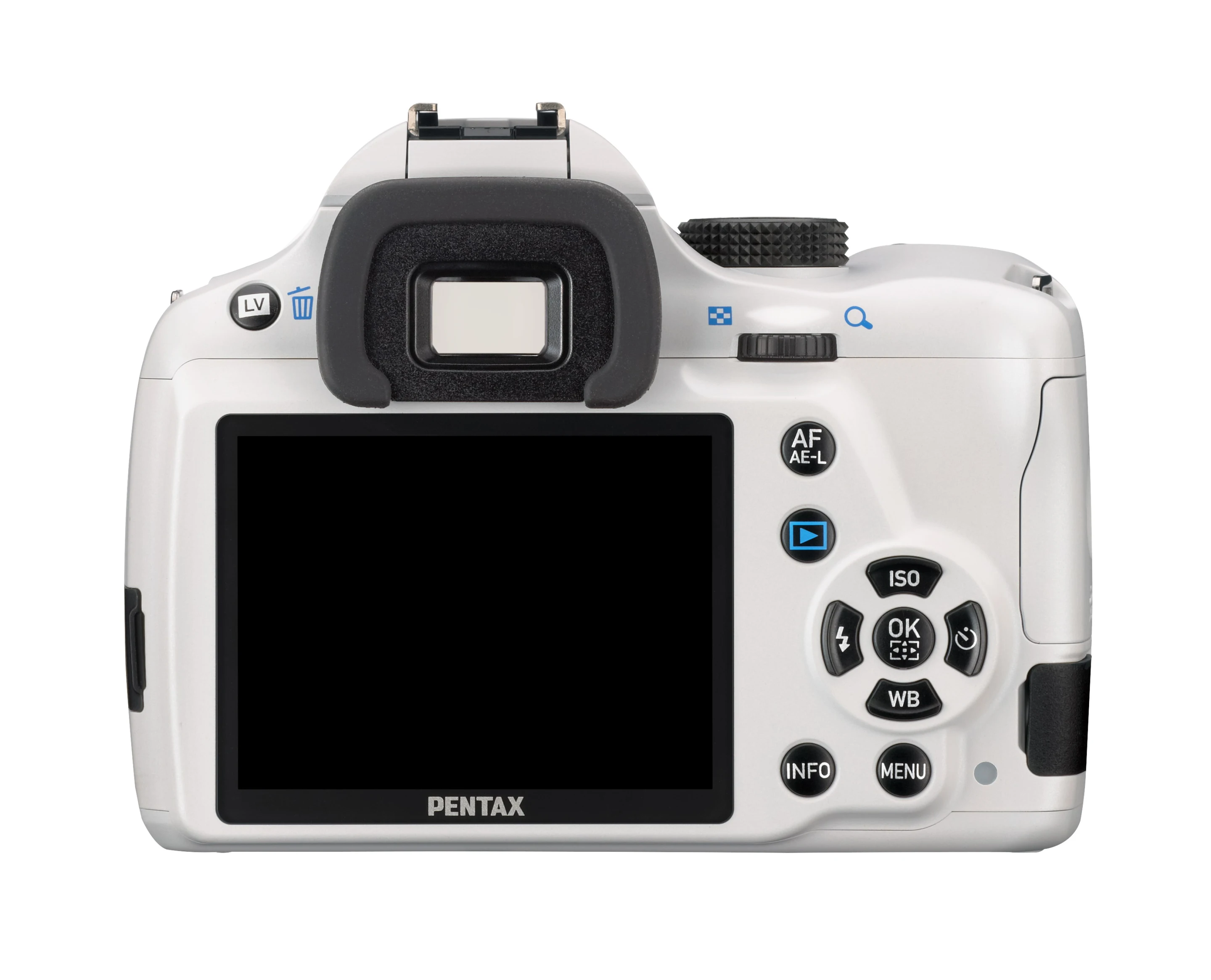 In addition to a 3-inch LCD display, the K-50 benefits from a glass prism viewfinder with almost 100 percent field of view and 0.92x magnification