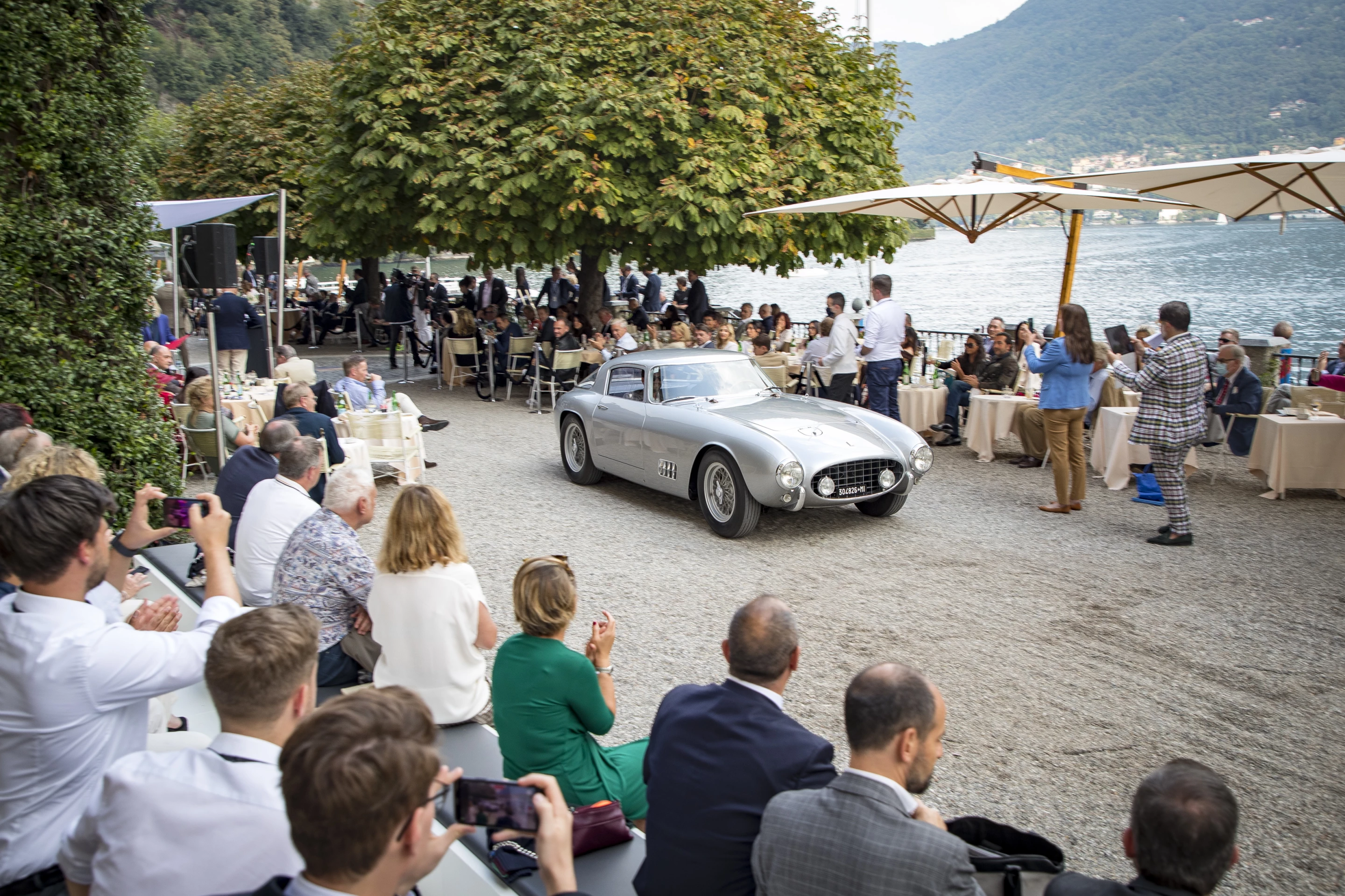 The winning Ferrari 250 GT Berlinetta Competizione at the 2021 Concorso d'Eleganza Villa d'Este
