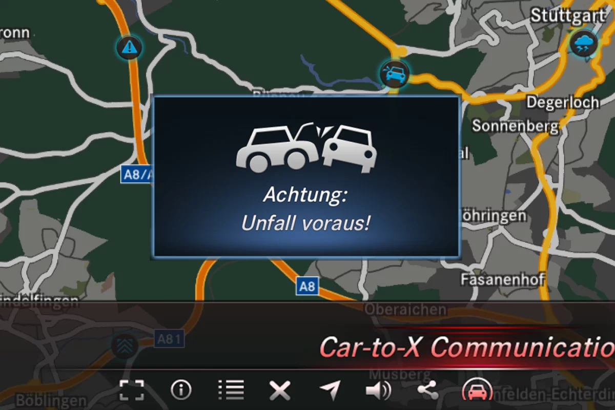 The Car-to-X system will warn drivers of hazards and obstacles