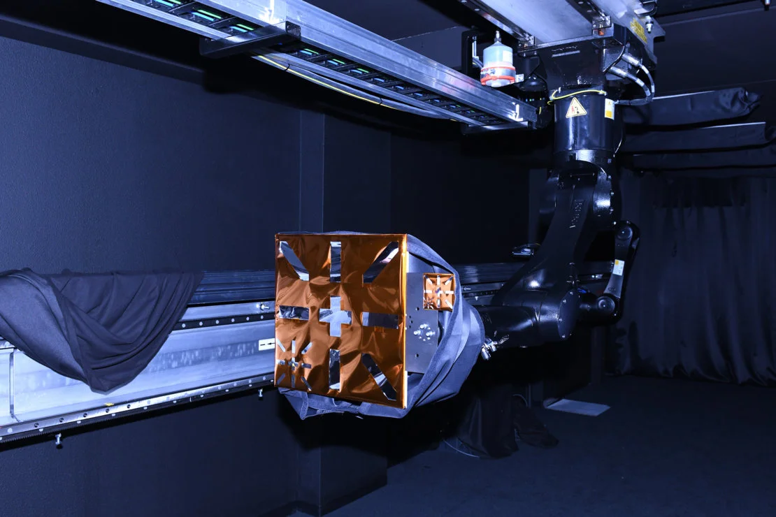 Testing "Passive Emitting Material at end-of-life," or PEMSUN, markers to enable easier docking with satellites
