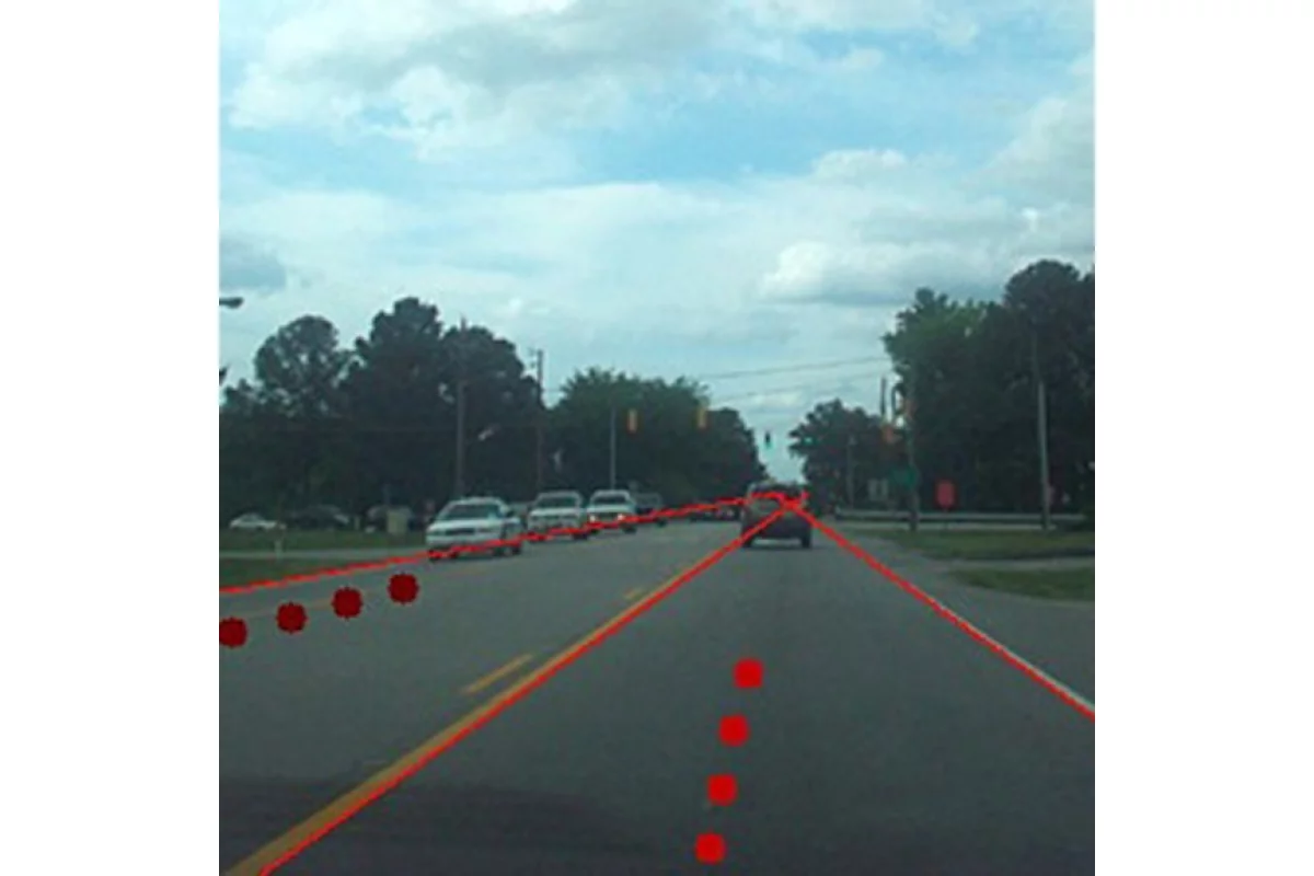 Researchers have written a program that uses algorithms to sort visual data and make decisions related to finding the lanes of a road