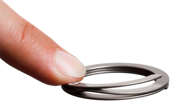 The Freekey keyring opens with a push
