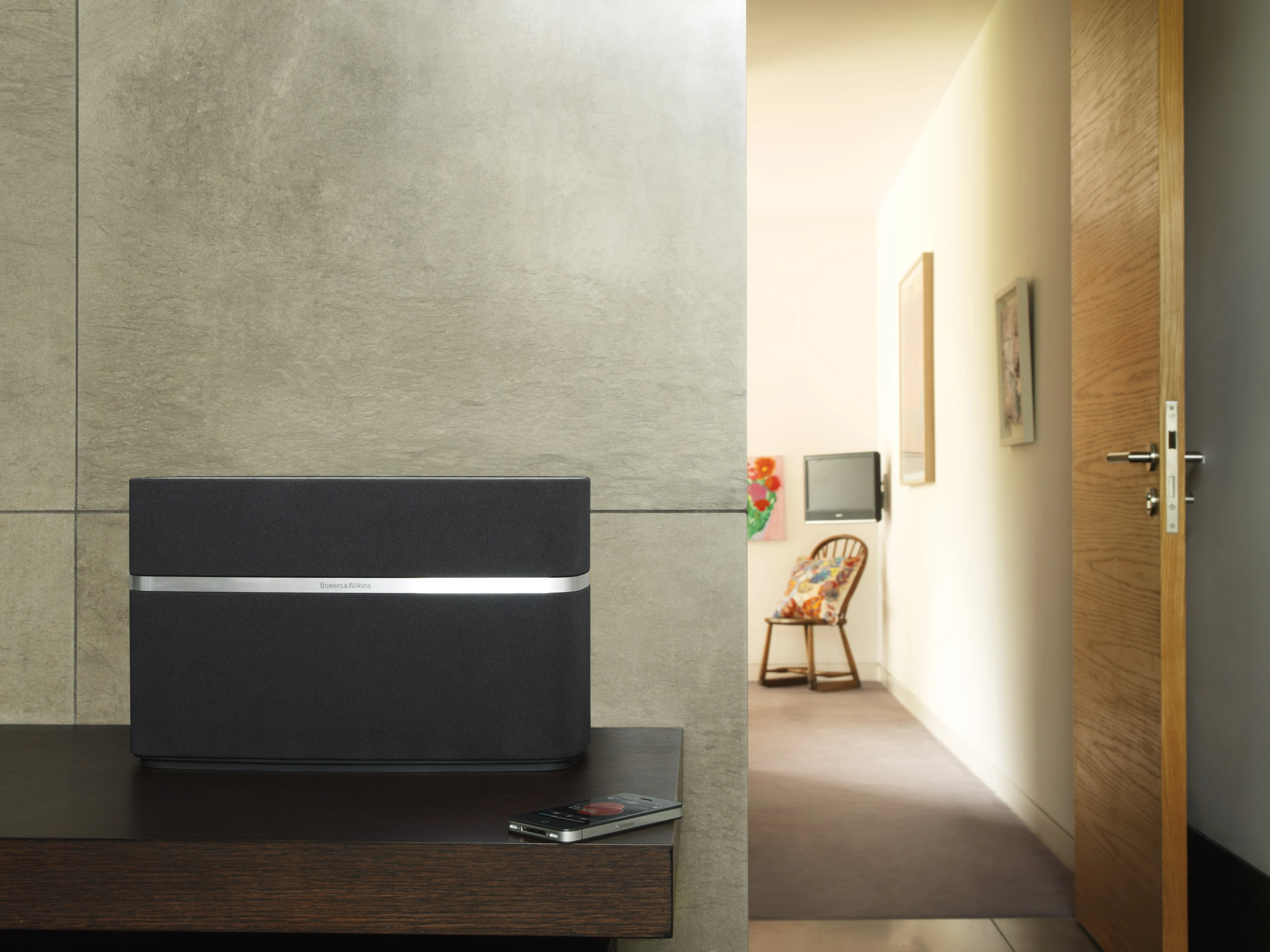 There is no dock on these speakers, so they can keep their smooth lines