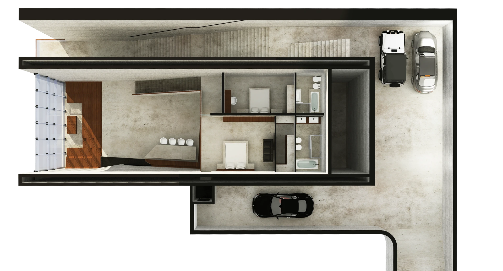 Architectural plan of Casa Brutale