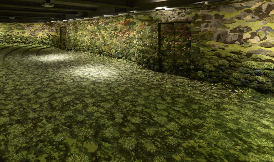 This stunning lecture hall is a collaboration between MVRDV and Argentinian artist, Alexandra Kehayoglou. Representing the natural landscape of Taiwan this epic single textile artwork spans the floor and wall and is quite rightly nominated for Best Craftsmanship