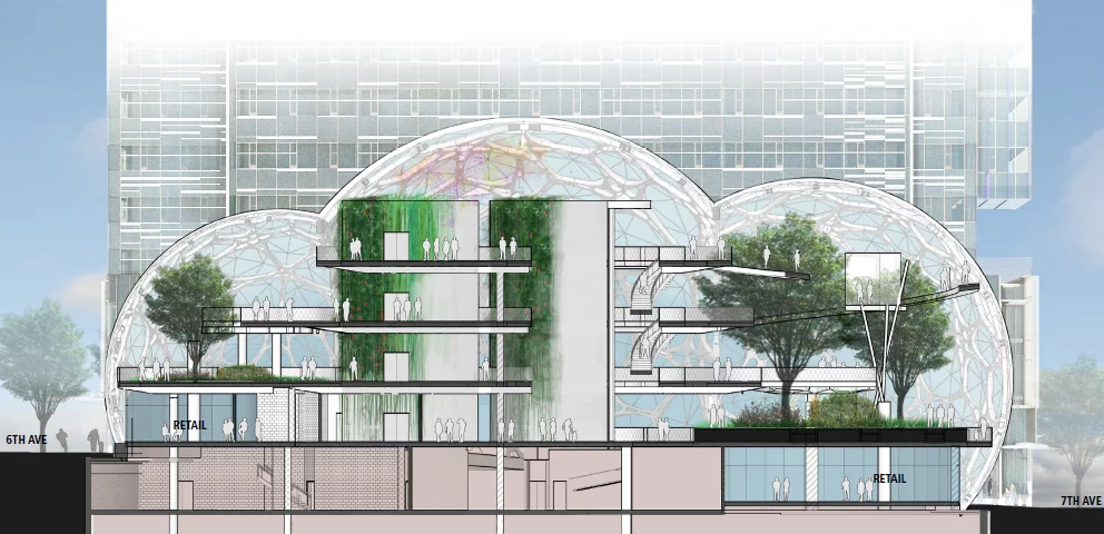 North/South section along Lenora (Image: NBBJ)