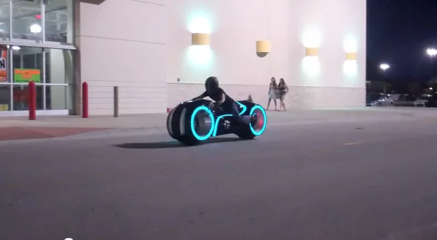 All-Electric Lightcycle (Screenshot from Parker Brothers video)
