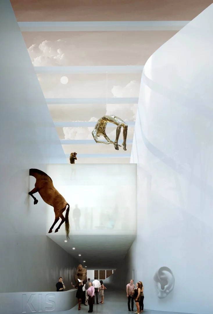 The museum is part building and part bridge