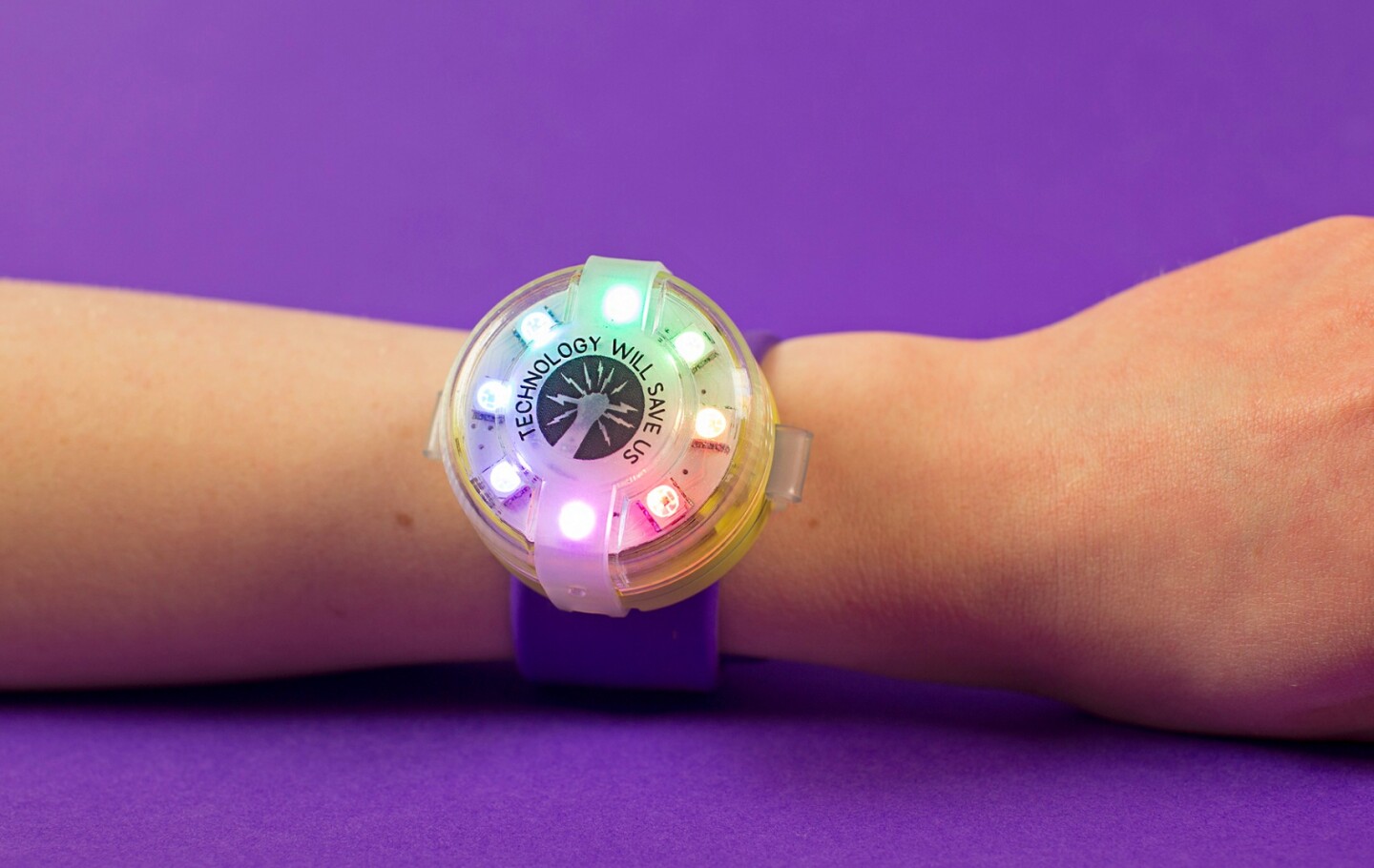 The Tech Will Save Us Mover kit sees children build and code their own wearable
