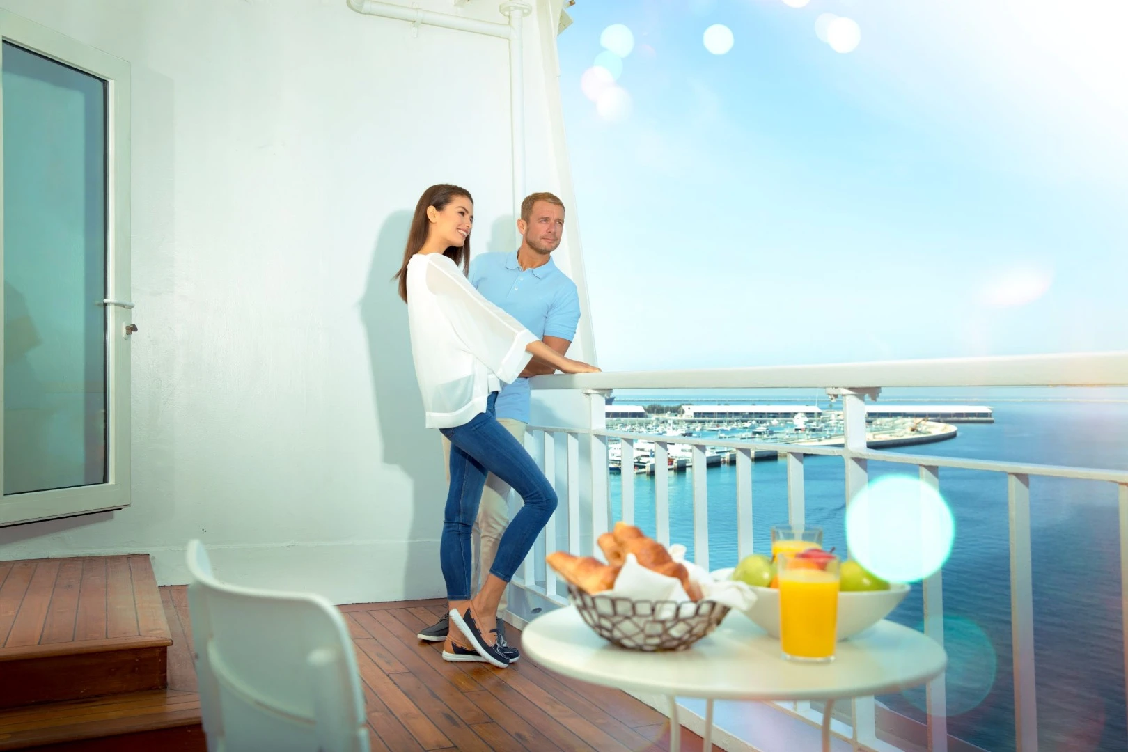 Some cabins have balconies
