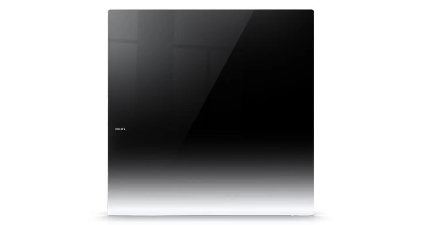 The 2013 Philips DesignLine is opaque black at the top and transparent at the bottom