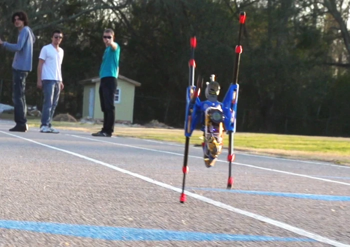 One of the prototypes in action