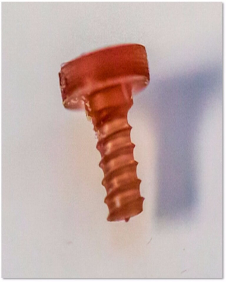 A silk fibroin screw fabricated with golden nanorods can be heated to 160 C when exposed to infrared light emitted by an LED