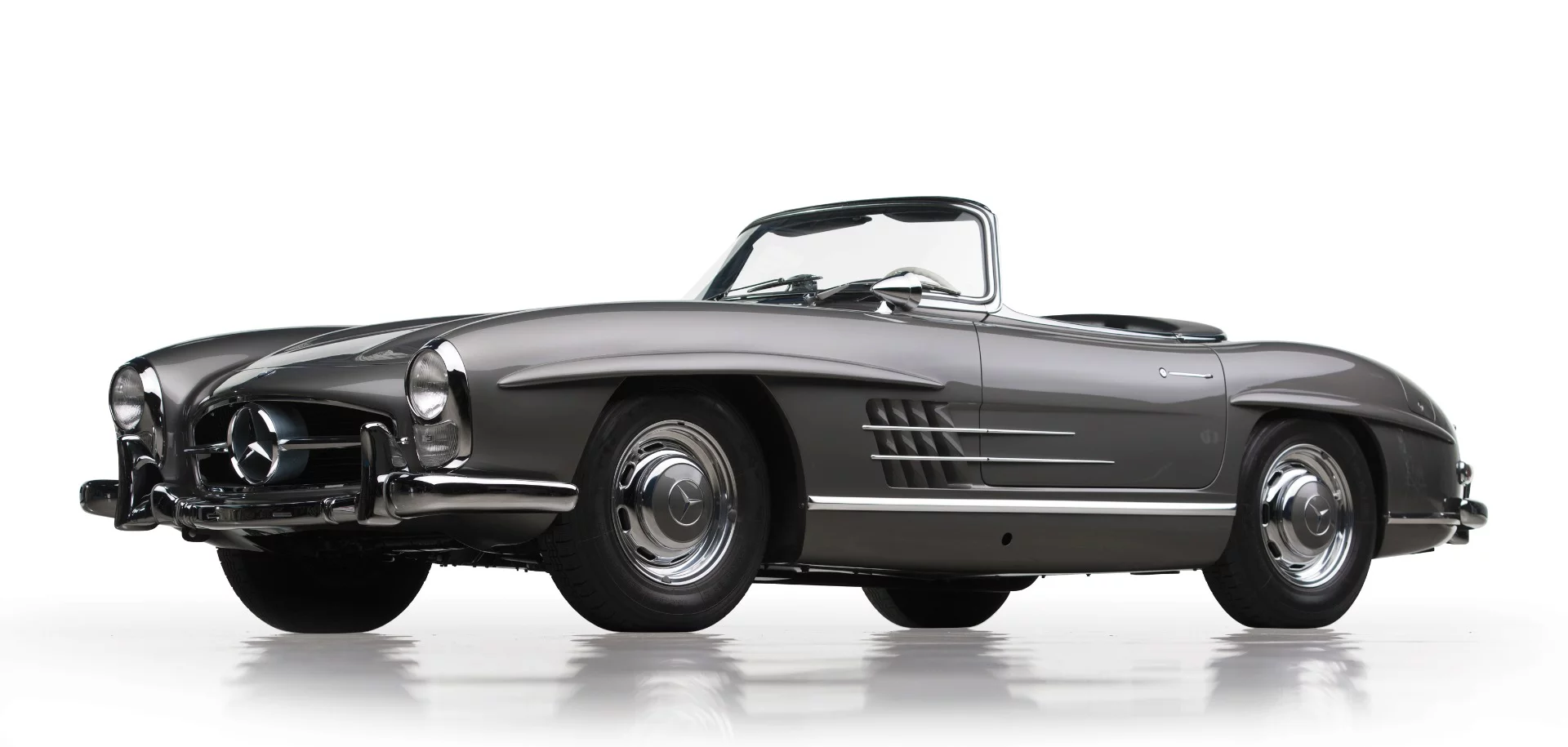 Mercedes' original 300 SL Roadster just continues to appreciate in value and the sale of this pristine matching-numbers 1959 model for a stellar number was entirely expected, though the price of $1,842,500 it fetched was above RM-Sotheby's estimate of $1,300,000 to $1,600,000. When new, the 300 SL Roadster cost $11,000, which was a very large amount of money in 1959 - roughly the equivalent of $90,000 today. Is it any wonder that one of Mercedes-Benz' key selling features is retained value? This 1959 Mercedes-Benz 300 SL Roadster was exquisitely restored by 300 SL specialist Mark Allin and has taken a "Best in Class" at the Amelia Island Concours d’Elegance, indicating just how wise an investment in a perfect restoration can be.