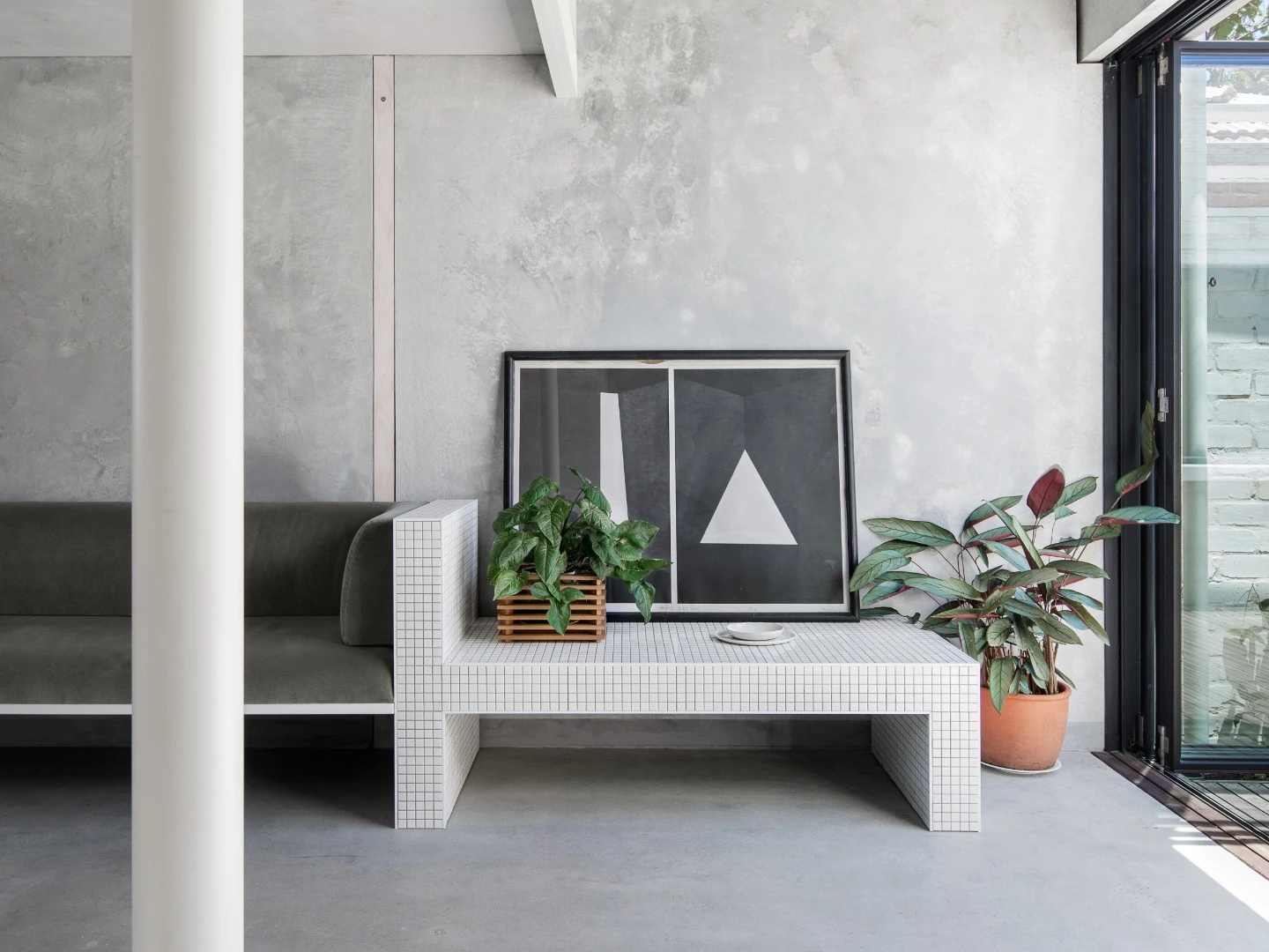 The home features an open planned living area