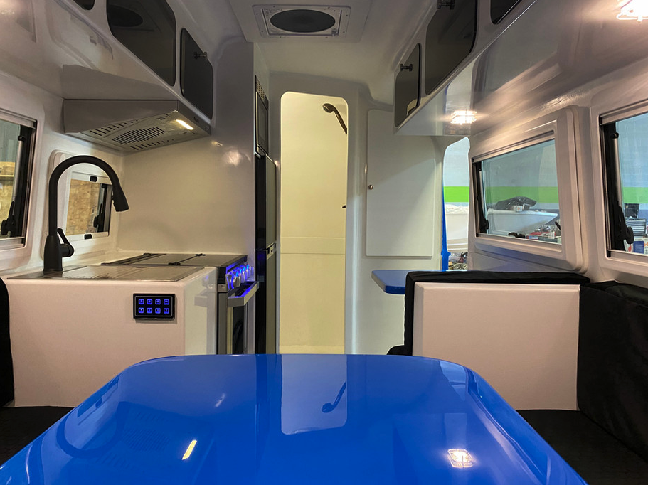 Cortes 17-foot trailer interior