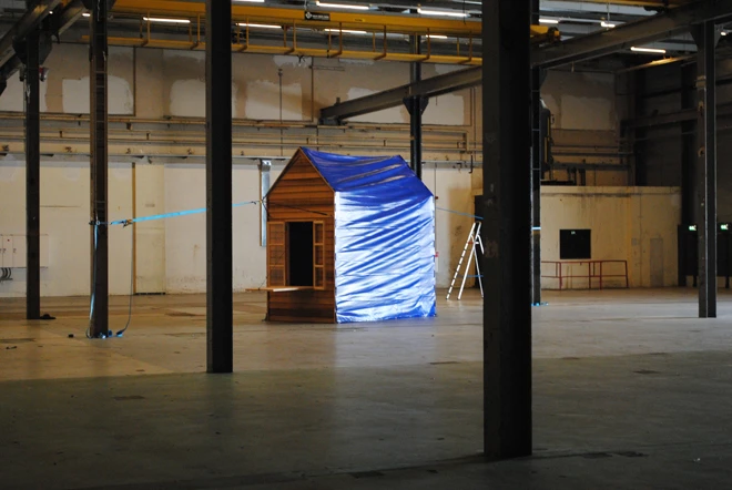 Hangout fully tarped up
