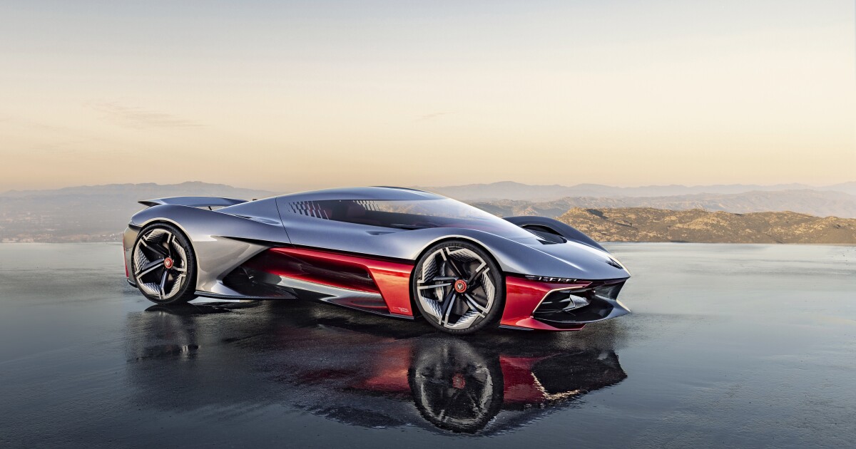 GM unveils surreal retractable Corvette EV concept car GM unveils surreal retractable Corvette EV concept car