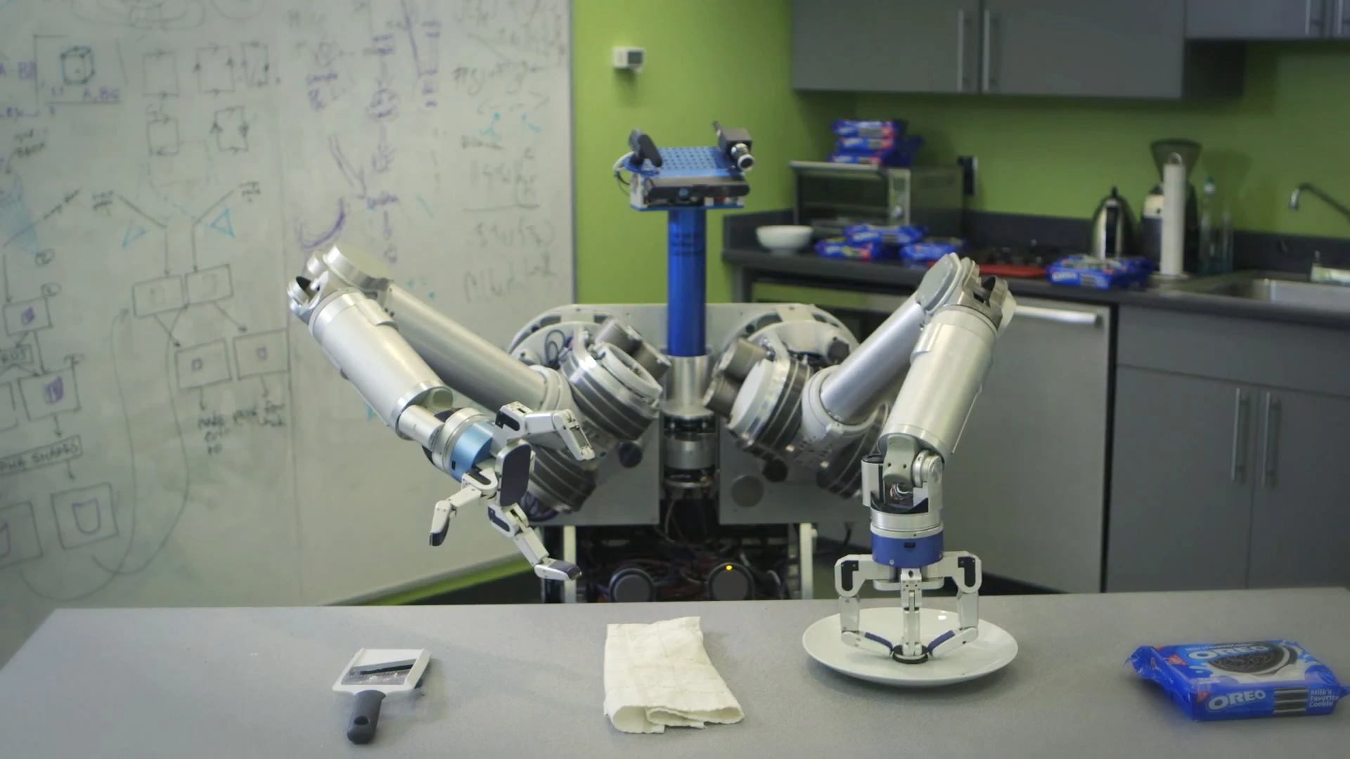 HERB's arms and hands are made by robotics vendor Barrett Technology, Inc.