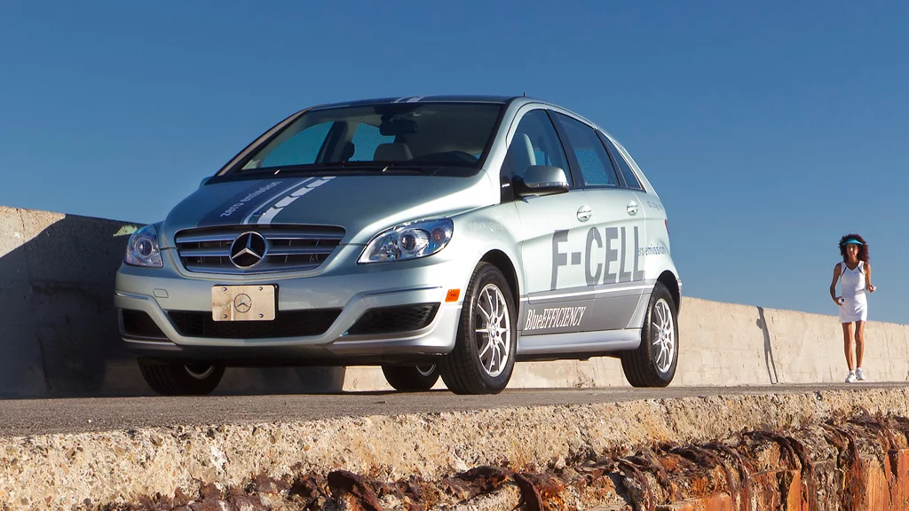 The Mercedes-Benz B-Class F-CELL hydrogen fuel cell vehicle