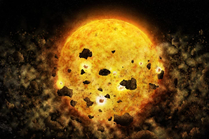 A strangely-dimming star might be being blocked by the debris from a planetary smash-up, according to a new study