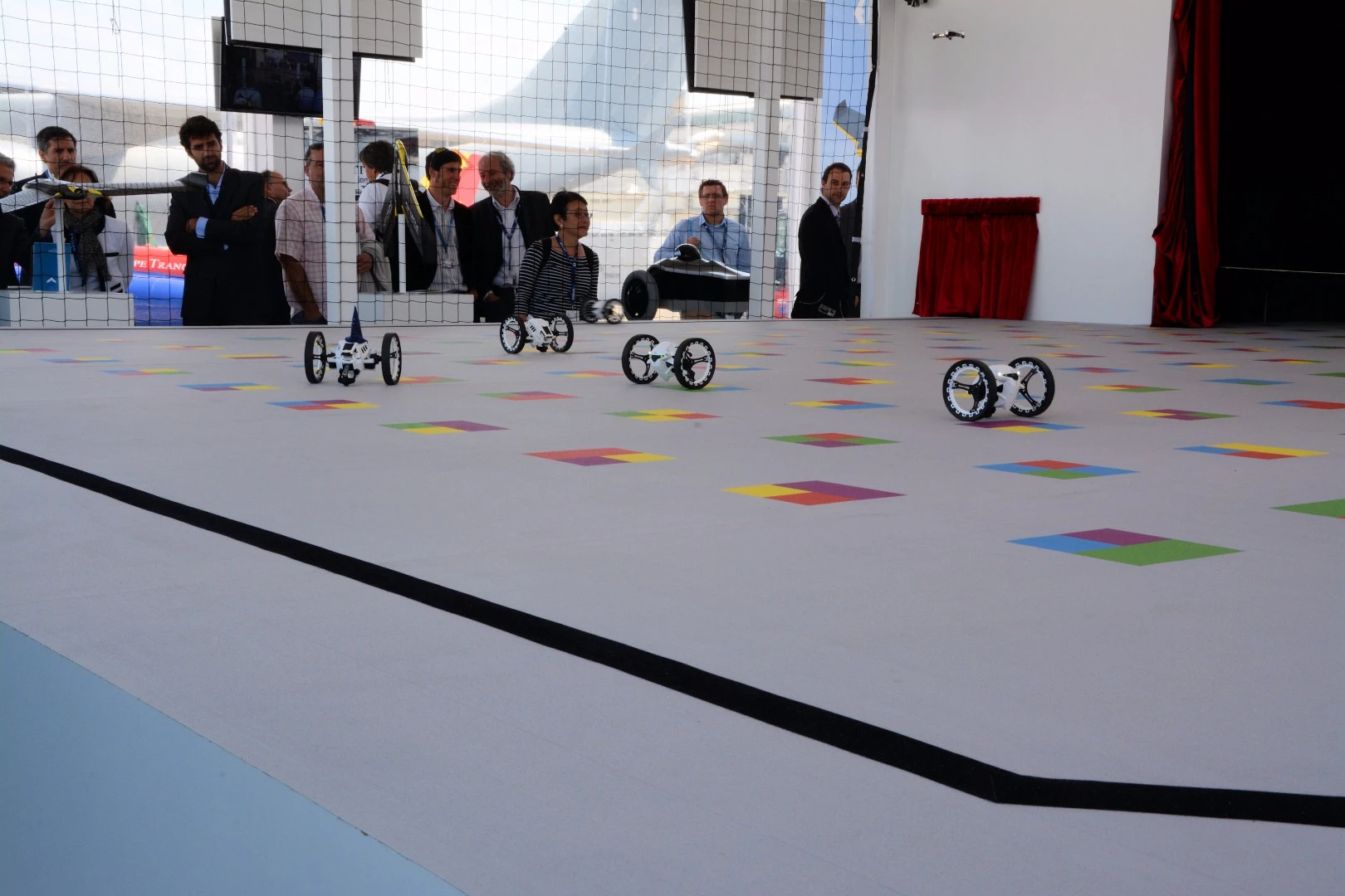 Jumping Sumos and tiny minidrones dance for the assembled crowds
