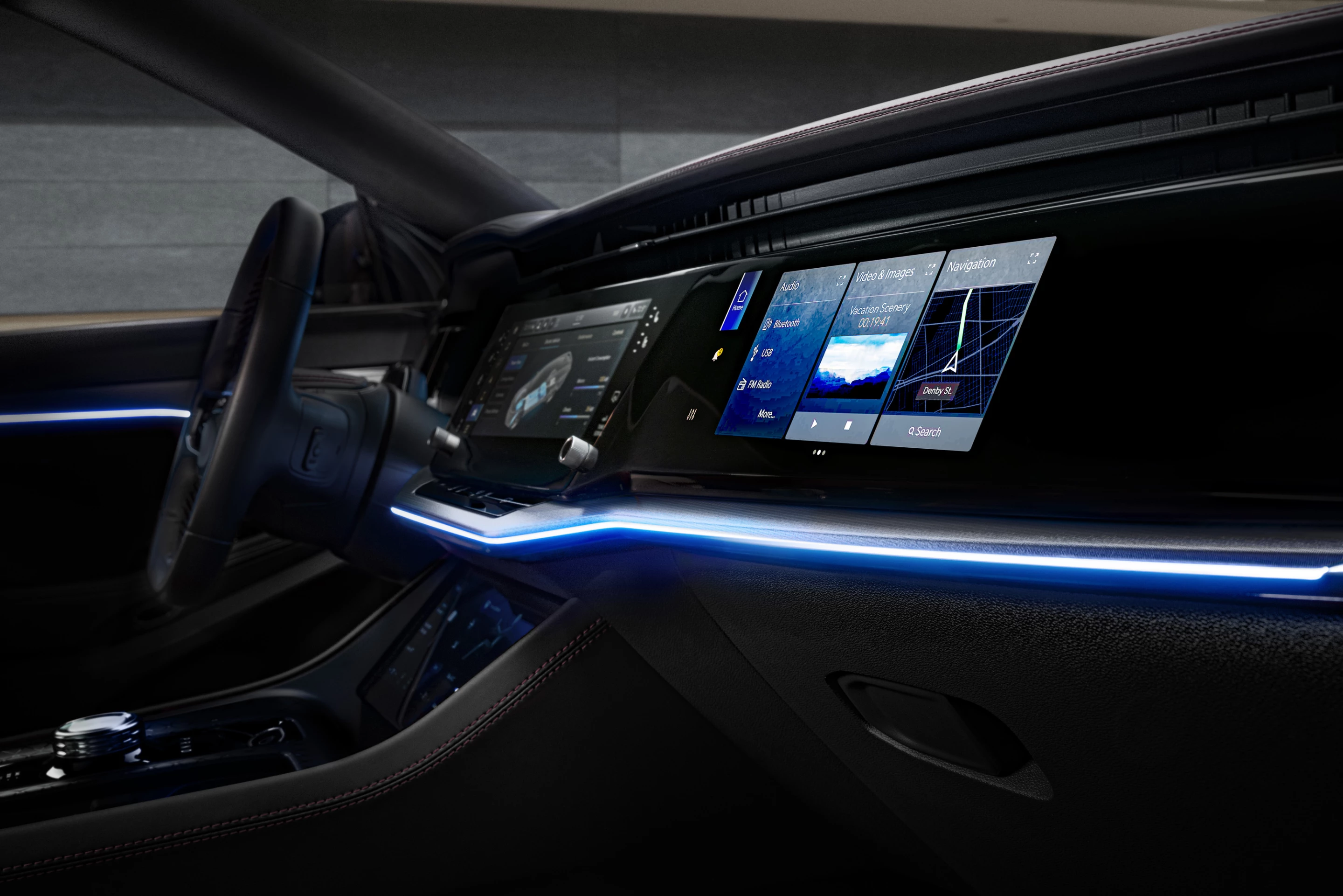 The passenger-side screen in the Wagoneer S, while useful, is also an annoyance for the driver in low-light and nighttime driving