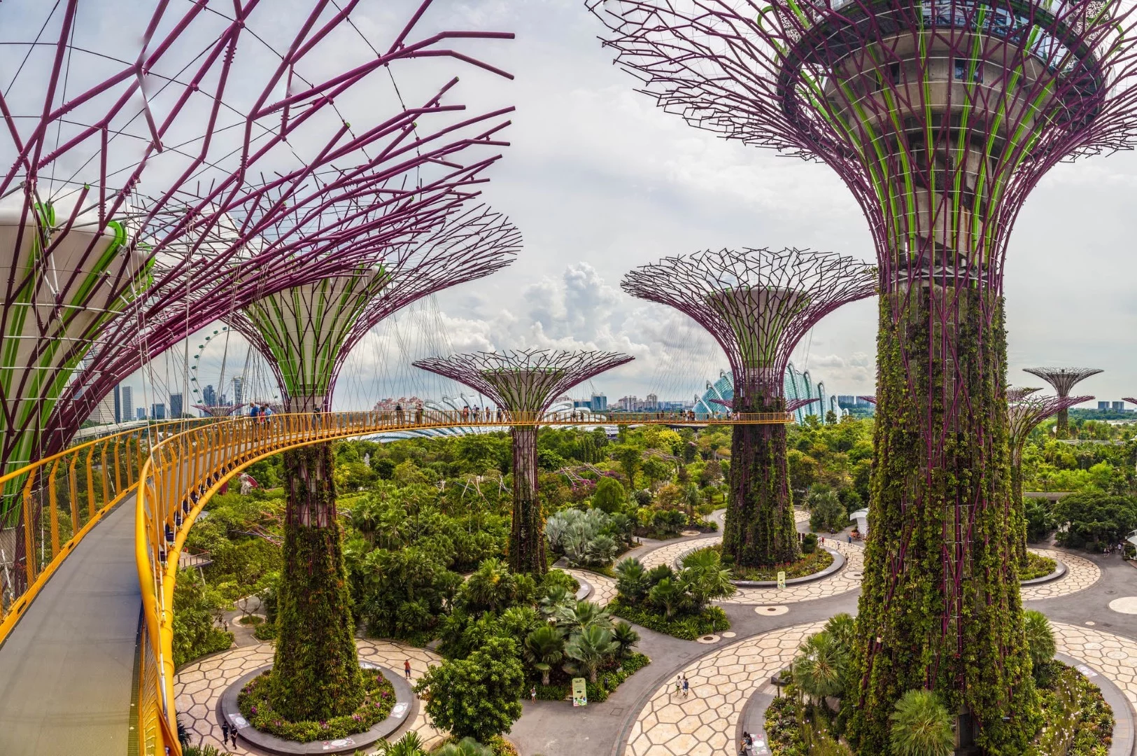 Completed in 2012, Gardens By The Bay in Singapore consist of several giant "Supertrees" home to exotic vertical gardens