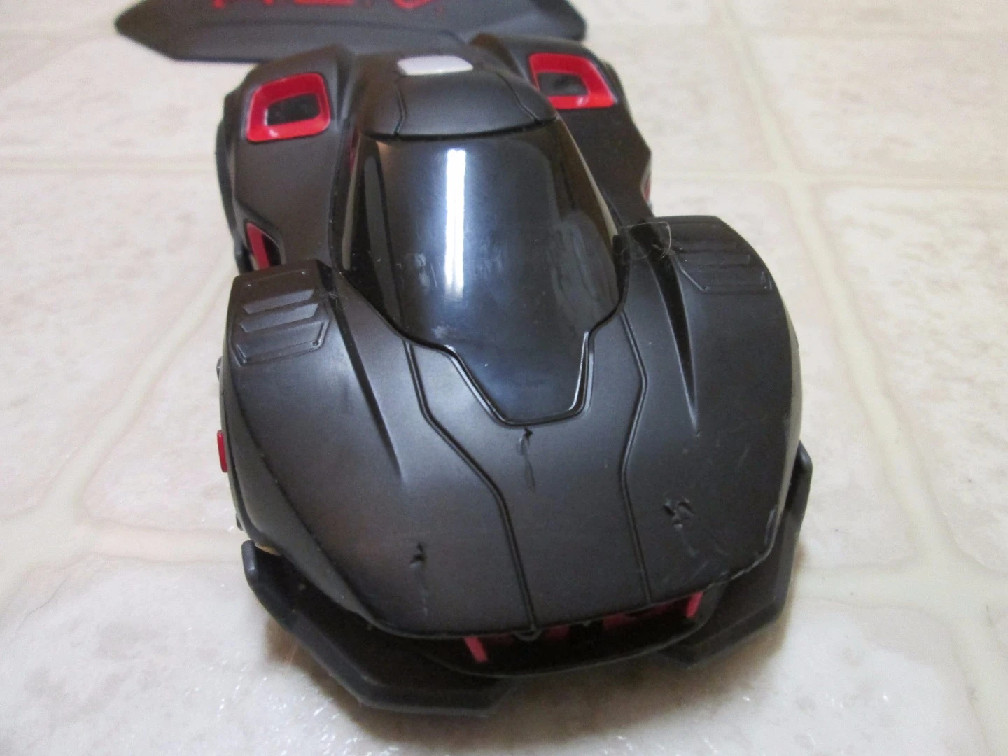 A REV car after battling with a cooker in the kitchen