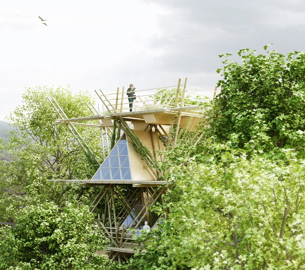 Penda's treehouse was designed for the AIM Legend of Tent competition (Image: Penda)