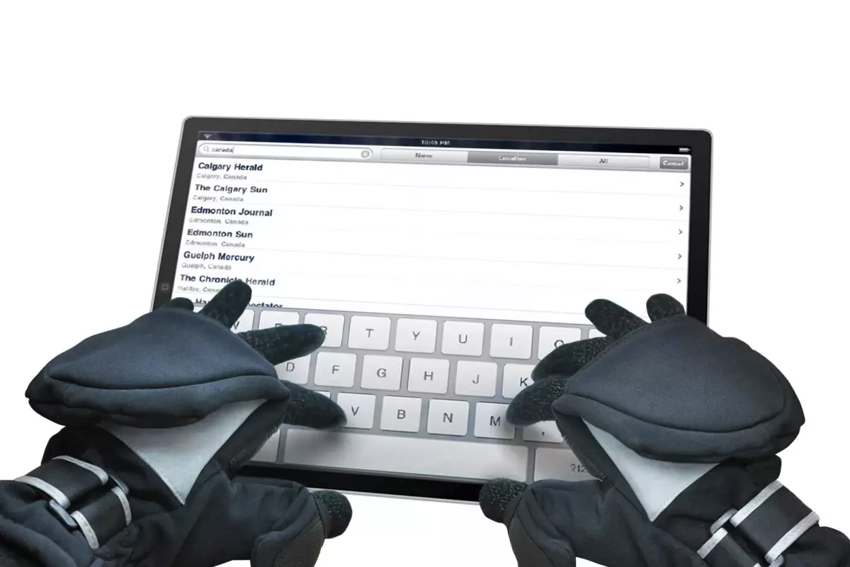 ISGLOVES are mittens with ends that fold back, to expose conductive inner gloves that can be used with capacitive touchscreen devices