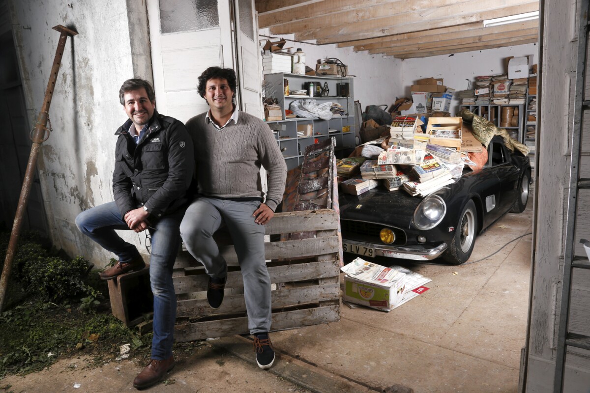Artcurial's Matthieu Lamoure and Pierre Novikoff came across the remarkable treasure trove of rare automobiles in a provincial farmhouse in the West of France © Artcurial