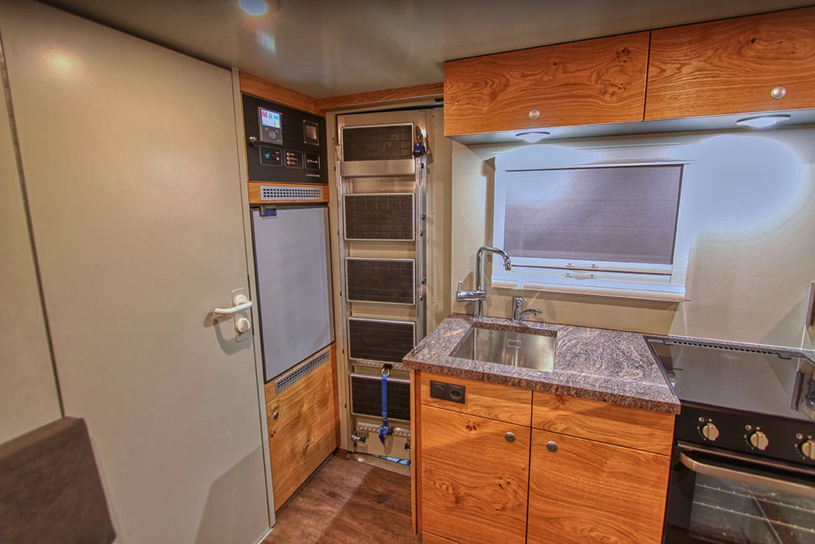 Action Mobil still fits a nice, fully equipped kitchen inside