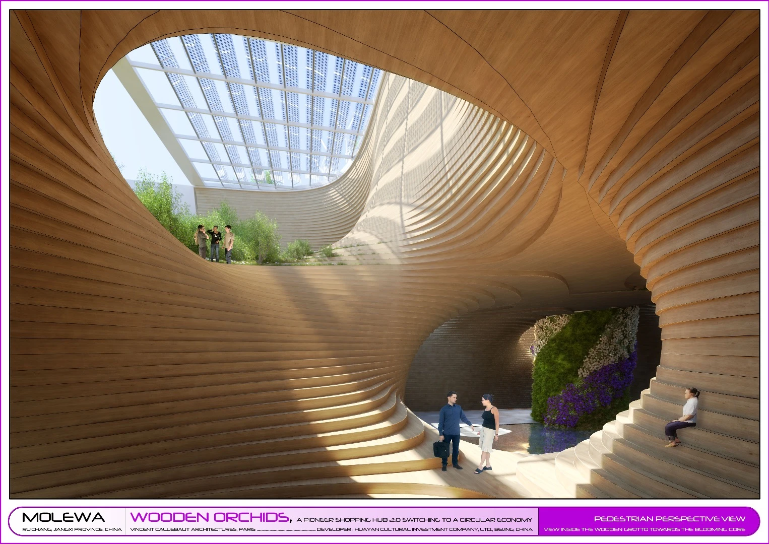 Its counterpart would feature 200 shops promoting organic foods, in addition to a farmers market which sports transparent facades