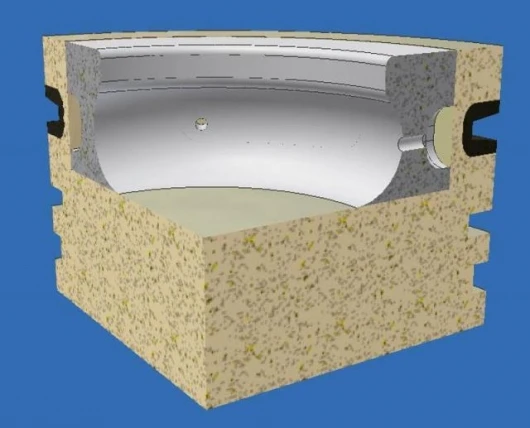 Piston crown insert containing Micro-chambers with Vents