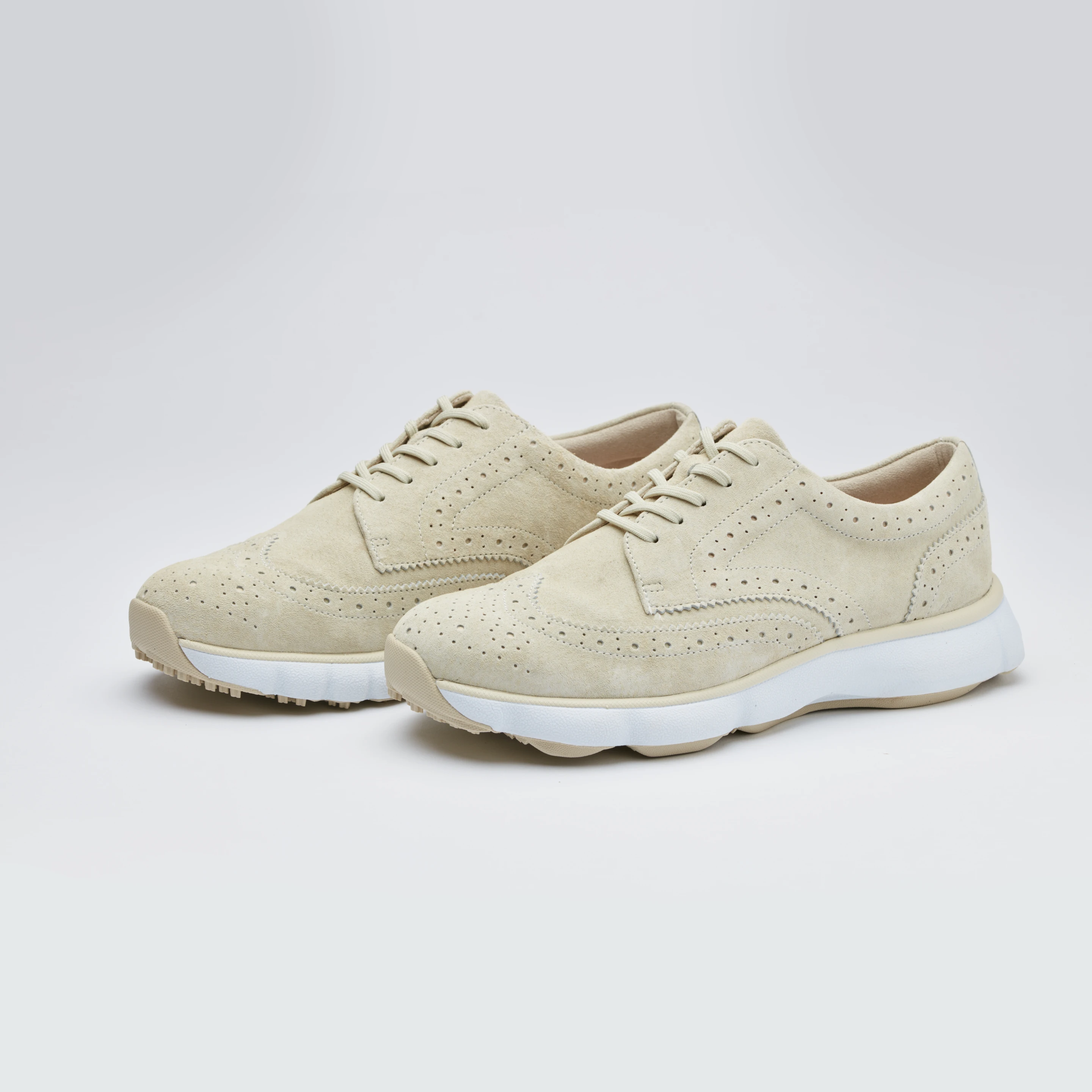 The shoes have a neat pattern on the nose