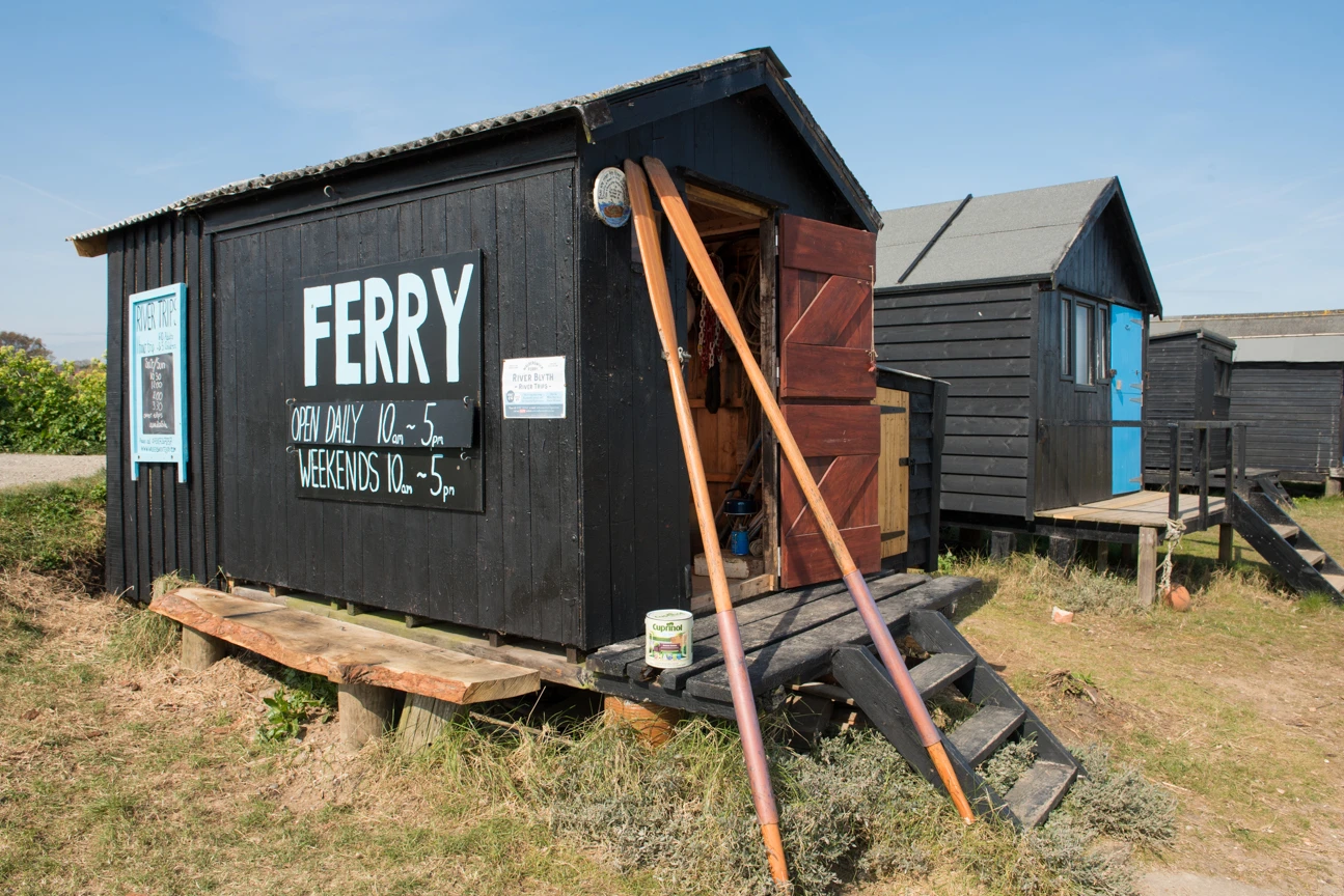 The Walberswick Ferry Hut is located in Suffolk