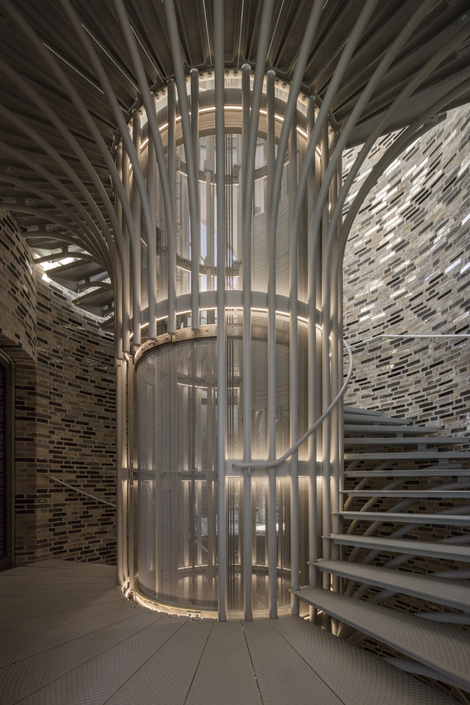 Visitors are greeted by a public double-height entrance and artworks by Eliasson
