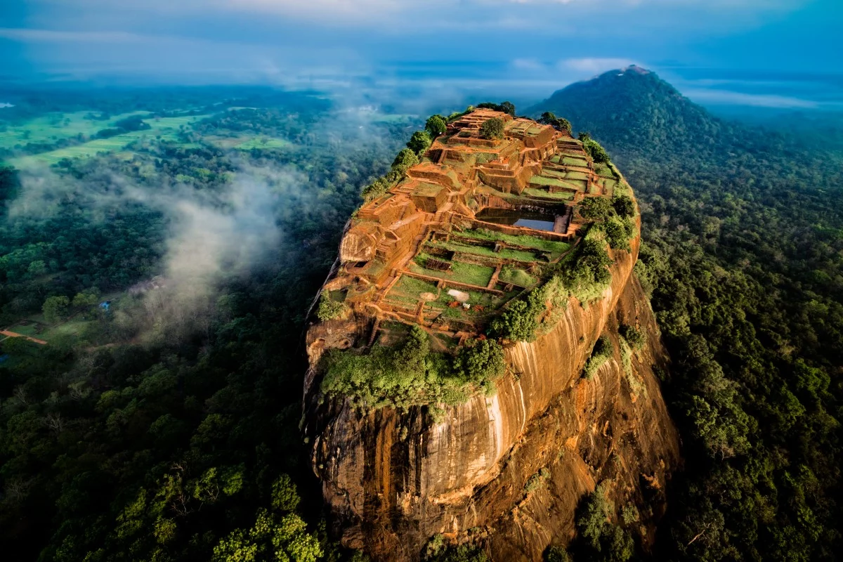 Sygiriya, the legendary "lion rock" in Sri Lanka, is an ancient village built in the sky