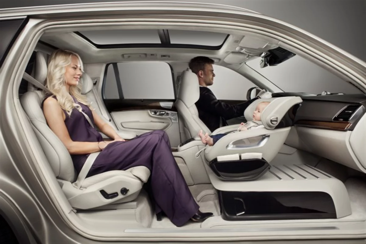 Volvo's Excellence Child Seat Concept puts the baby face-to-face with the rear passenger