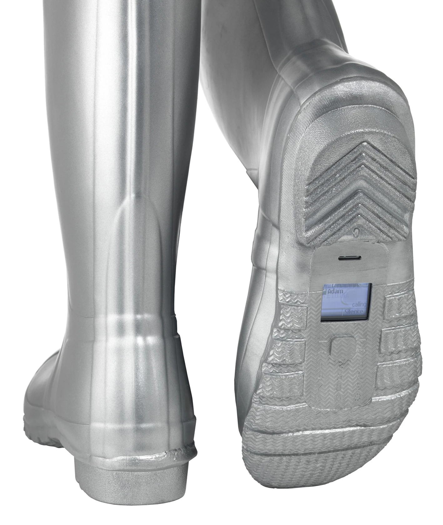 Another view of the upcycled Wellington Walkie Talkies