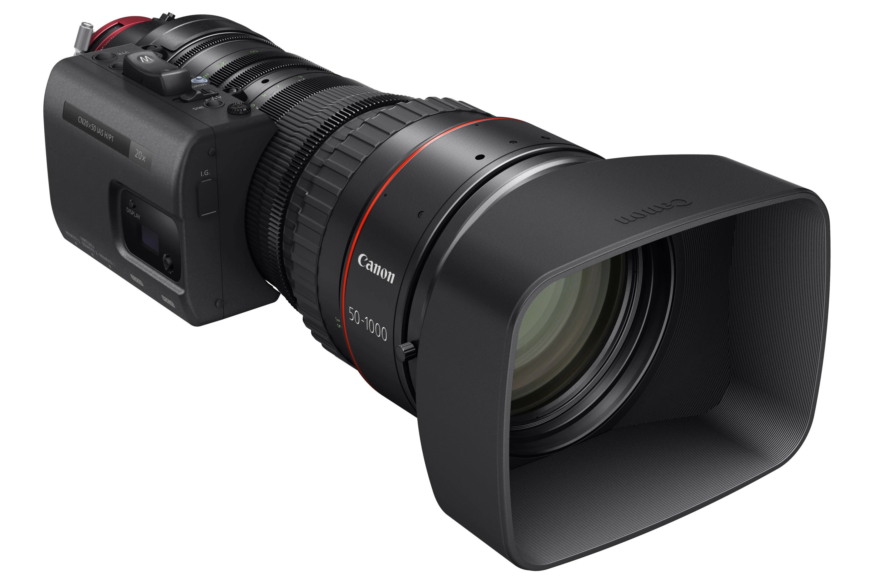 A removable servo drive unit means the Canon CN20x50 can be used in either broadcast or cinema-style production