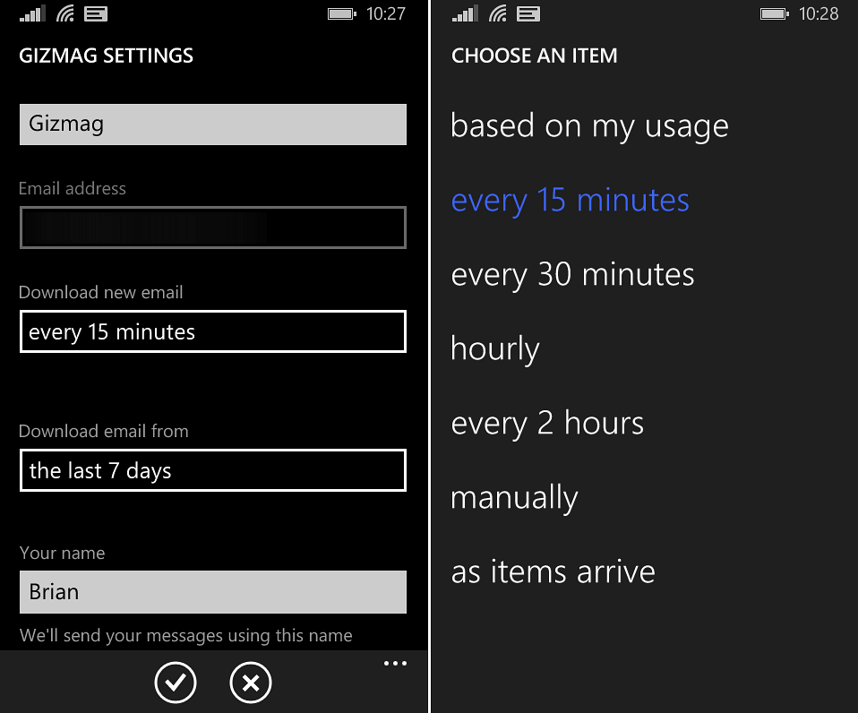 Set email downloads to manually for best results