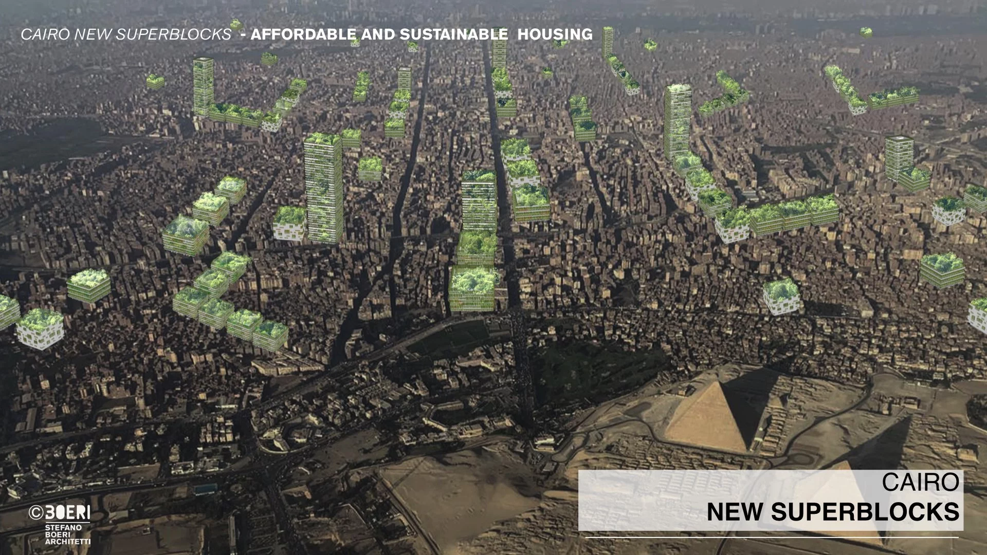 The Greener Cairo plan would involve retrofitting green roofs and facades on existing buildings